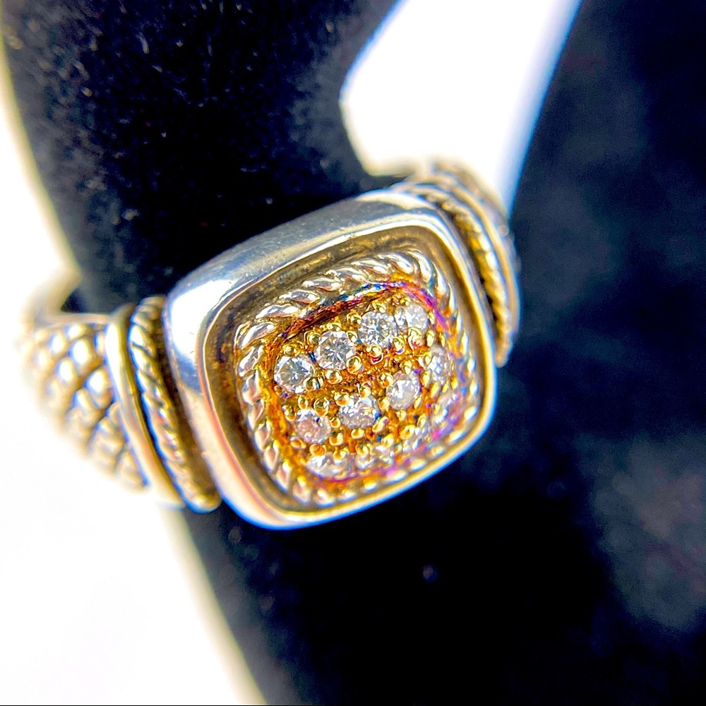 Andrea Candela Diamond Sterling Silver & Gold Ring